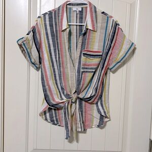 NSR tie front button up top. Size M